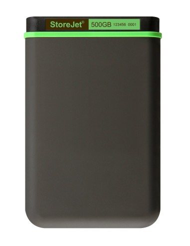 Transcend StoreJet 25M3 - Disco duro externo de 500 GB (ultra resistente de grado militar, 2.5, USB 3.0), verde: TRANSCEND: Kiwi