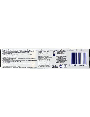 Comprar COLGATE 73518 Colgate Total Pasta DentíFrica Efecto Invisible Tubo 75 Ml