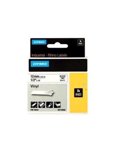 DYMO 18435 - Id1-12 naranja negro vinilo
