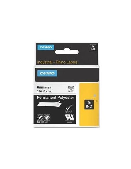 DYMO 622289 - ID1-12  Negro Transparente polyester