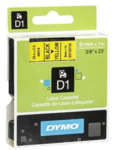 DYMO S0720730 - D1 - tape dymo 9mmx7m Negro-Amarillo