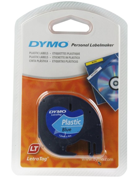 DYMO S0721650 - Cintas plastico 12mmx4m azul negro