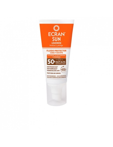 ECRAN Sun Lemonoil Cara &amp; Escote SPF50+ Fluido Solar 50 ml - Alta Protección  
