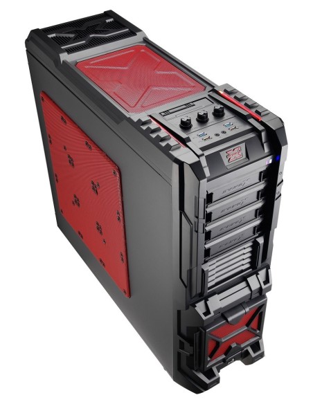 Aerocool Strike X ST Devil Red - Caja de ordenador Negro, Rojo
