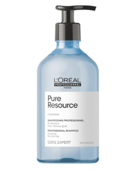 L'OREAL Champú Pure Resource Antigrasa Serie Expert 500 ml - Limpieza Profunda  