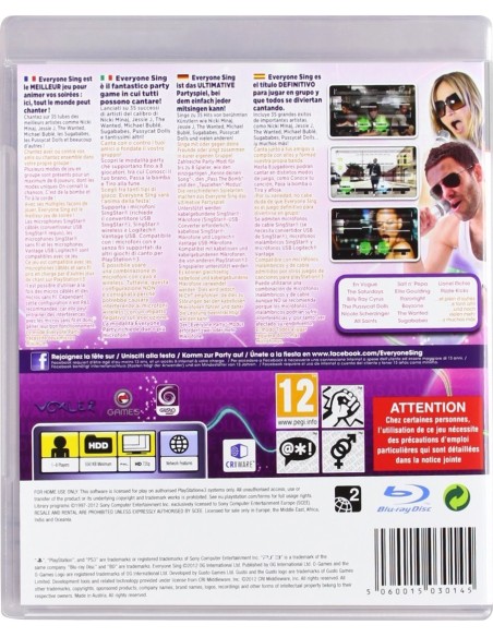 Juego PS3 EVERYONE SING SOLUS