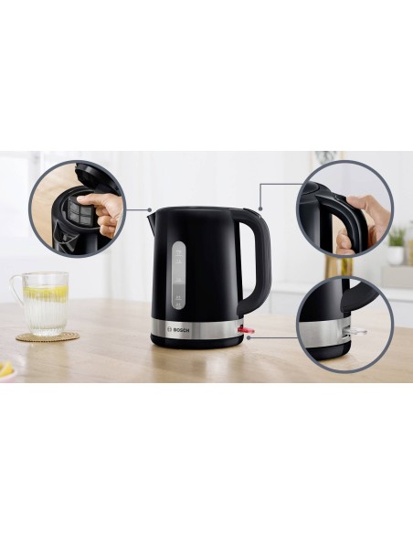 Oportunidad Bosch twk6a513 electric kettle 1.7 l 2200 w black, stainless steel. TWK6A513