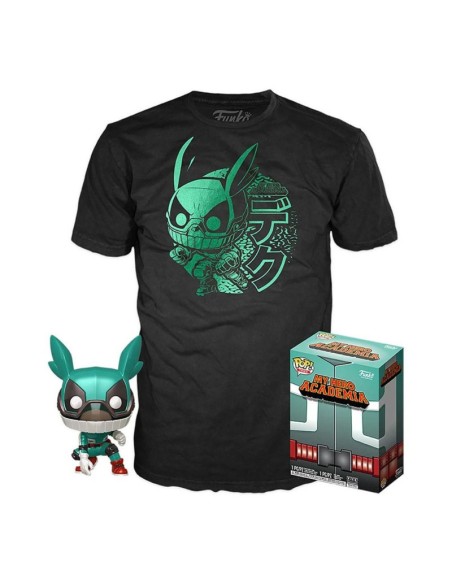 Ofertón FUNKO  Set figura pop & tee my hero academia deku with helmet