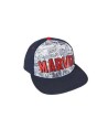 Gorra Visera Plana Marvel, Color Negra, Talla 58 Cm