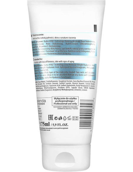 Mascarilla Facial Reafirmante Con Ácido Hialurónico BIELENDA PROFESSIONAL 175 ml - Kiwiku