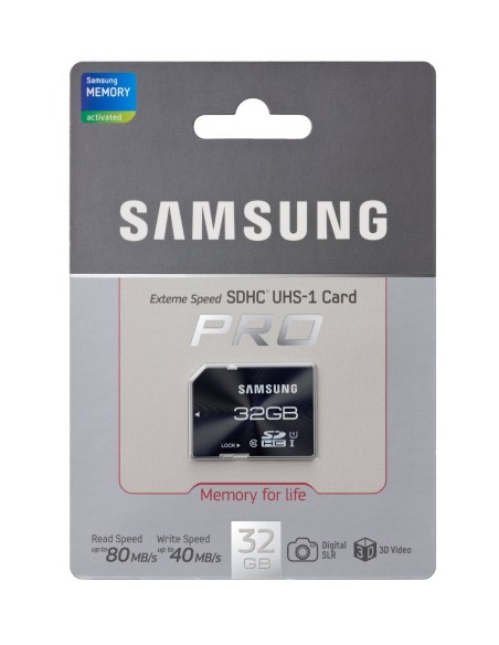Memoria sd 32gb samsung pro class 10 80mb/s mb-sgbgb/eu
