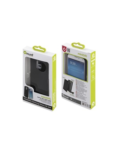 Kiwiku.com: Muvit MUSKI0327 - Funda minigel para Samsung Galaxy S5 Mini, negro - Electrónica