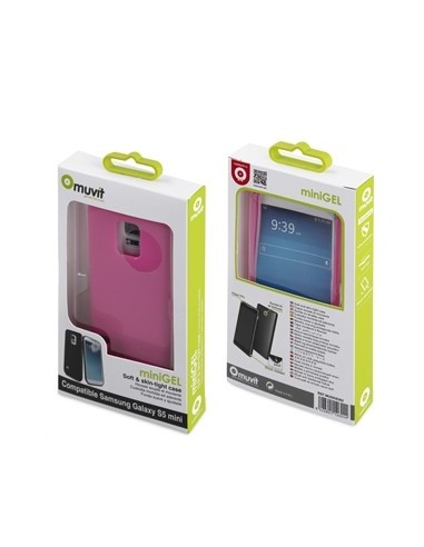Kiwiku.com: Muvit MUSKI0362 - Funda minigel para Samsung Galaxy S5 Mini, rosa - Electrónica