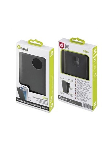 Muvit MUSLI0565 - Funda slim + protector de pantalla para Samsung Galaxy S5 Mini, negro - Electrónica - Kiwiku.com