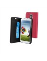 Funda wallet folio negra/rosa función soporte y tarjetero samsung galaxy s5 mini muvit