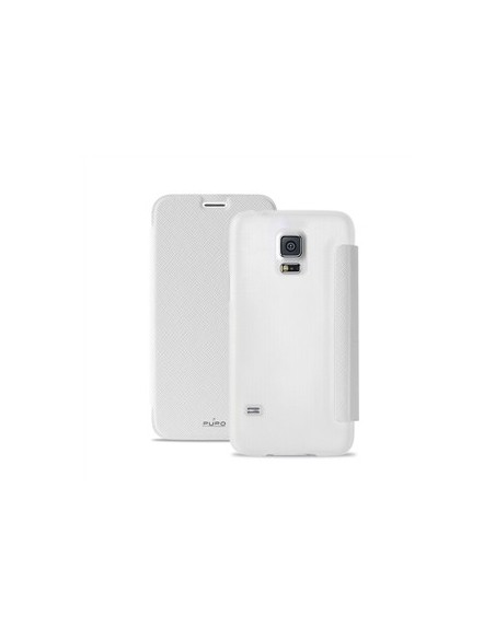 Puro PUFM323 - Tarjetero y funda folio (para Galaxy S5 Mini), blanco - Electrónica - Kiwiku.com