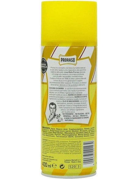 Proraso Proraso Yellow All Beard Nourishing And Regenerating Shaving Foam 400ml