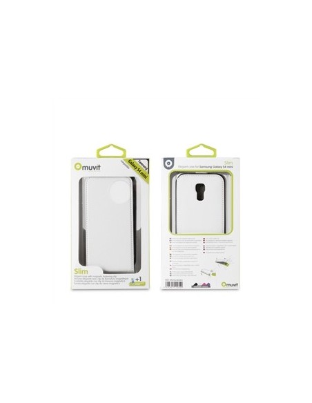 Muvit MUSLI0263 - Funda slim + protector de pantalla para Samsung Galaxy S4 Mini, blanco - Electrónica - Kiwiku.com