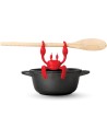 Ototo Red The Crab Reposa Cucharas de Silicona para Cocina Y Encimera Rojo