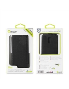 funda slim negra + protector pantalla samsung galaxy s4 mini muvit 2