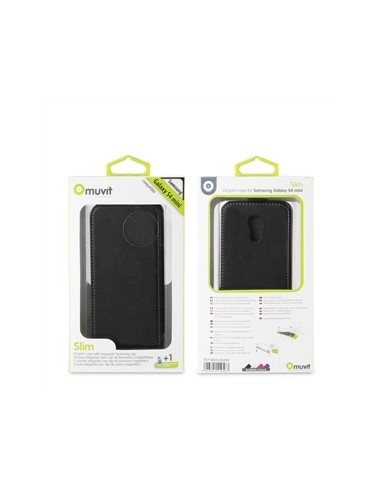 funda slim negra + protector pantalla samsung galaxy s4 mini muvit