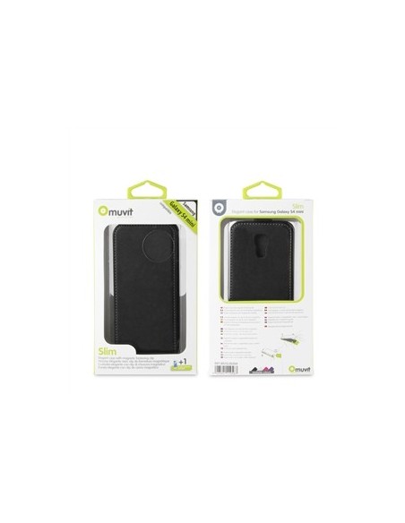 funda slim negra + protector pantalla samsung galaxy s4 mini muvit