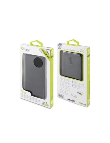 funda slim negra + protector pantalla samsung galaxy s4 mini muvit
