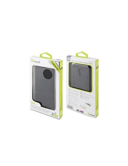 funda slim negra + protector pantalla samsung galaxy s4 mini muvit