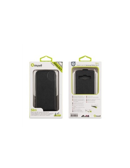 funda slim negra + protector pantalla samsung galaxy ace 3 s7270 muvit