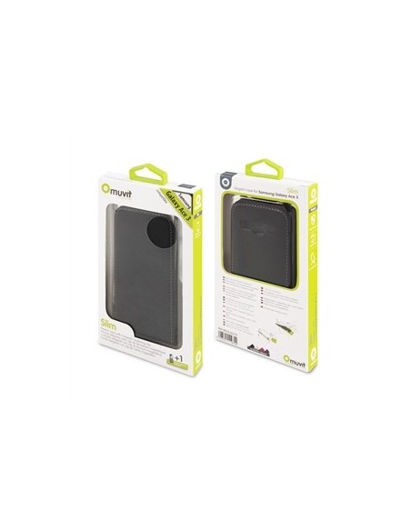 funda slim negra + protector pantalla samsung galaxy ace 3 s7270 muvit
