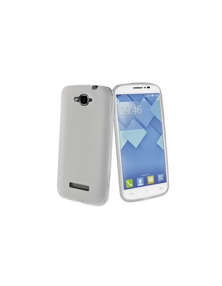 Muvit MUSKI0341 - Funda minigel para Alcatel Pop C7, blanco humo: Kiwiku.com: Electrónica