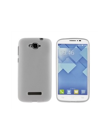 Muvit MUSKI0341 - Funda minigel para Alcatel Pop C7, blanco humo: Kiwiku.com: Electrónica