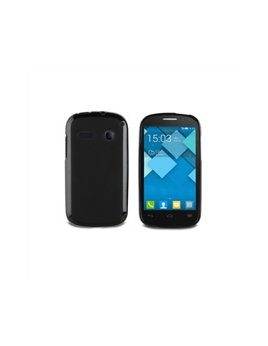 Kiwiku.com: Muvit MUSKI0363 - Funda minigel para Alcatel Pop C3, negro - Electrónica