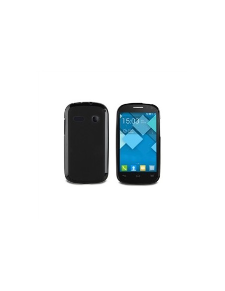 Kiwiku.com: Muvit MUSKI0363 - Funda minigel para Alcatel Pop C3, negro - Electrónica