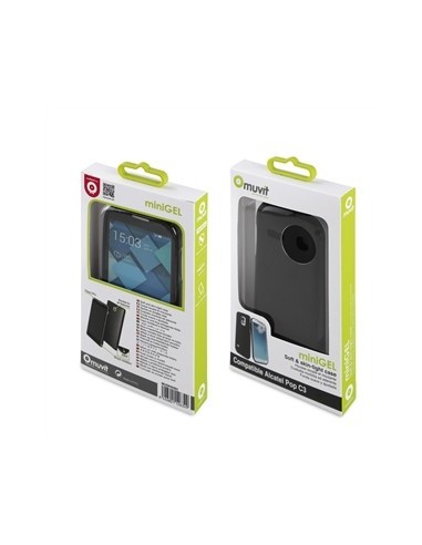 Kiwiku.com: Muvit MUSKI0363 - Funda minigel para Alcatel Pop C3, negro - Electrónica