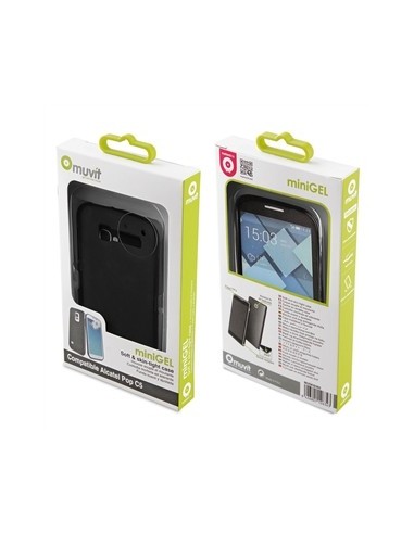 Muvit MUSKI0365 - Funda minigel para Alcatel Pop C5, negro - Electrónica - Kiwiku.com