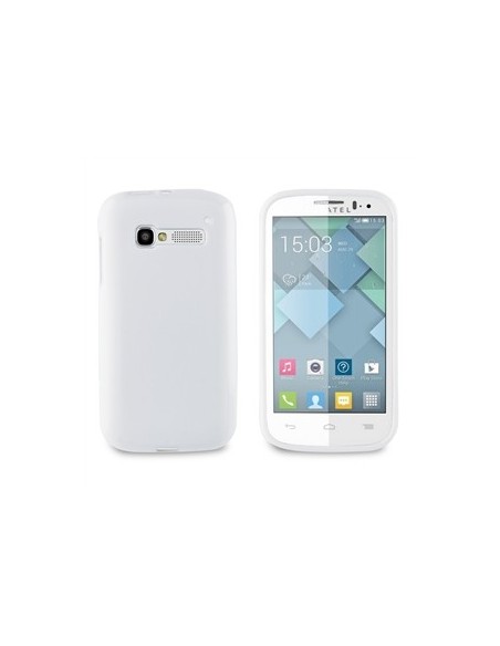 Muvit MUSKI0366 - Funda minigel para Alcatel Pop C5, blanco: Kiwiku.com: Electrónica