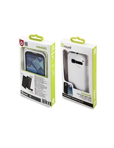 Muvit MUSKI0366 - Funda minigel para Alcatel Pop C5, blanco: Kiwiku.com: Electrónica