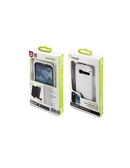 Muvit MUSKI0366 - Funda minigel para Alcatel Pop C5, blanco: Kiwiku.com: Electrónica