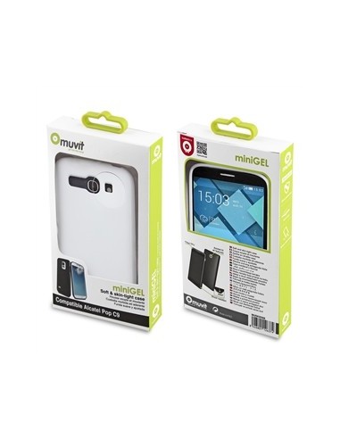 Muvit MUSKI0368 - Funda minigel para Alcatel Pop C9, blanco: Kiwiku.com: Electrónica