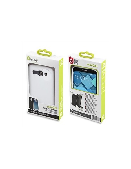 Muvit MUSKI0368 - Funda minigel para Alcatel Pop C9, blanco: Kiwiku.com: Electrónica