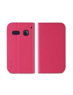 Muvit MUSNS0087 - Funda folio tipo cartera con función soporte y tarjetero para Alcatel Pop C3, negro/rosa: Kiwiku.com: Electrón 2