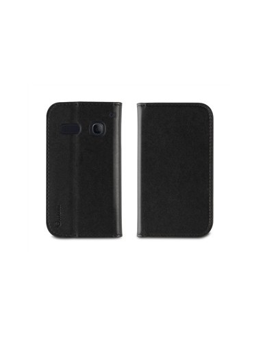 Muvit MUSNS0086 - Funda folio tipo cartera con función soporte y tarjetero para Alcatel Pop C3, negro - Electrónica - Kiwiku.com