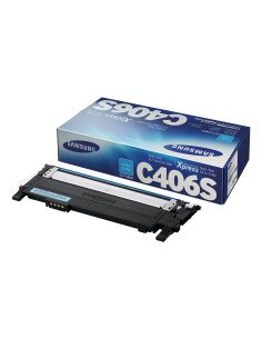 Samsung CLT-C406S - Tóner para Samsung CLP-360/365/368, CLX-3300/3305, cian