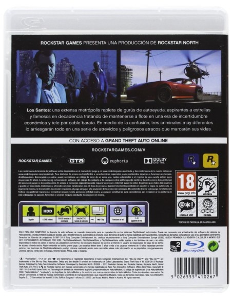Grand Theft Auto V (GTA V): Playstation 3: Kiwiku.com: Videojuegos