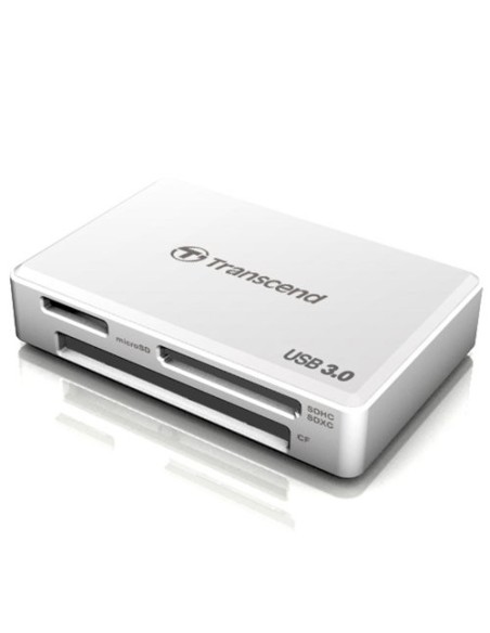 Transcend TS-RDF8W - Lector de tarjetas de memoria, color blanco