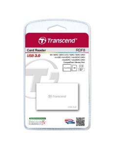 Transcend TS-RDF8W - Lector de tarjetas de memoria, color blanco 2