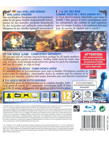 Battle Vs Chess [Importación italiana]: Playstation 3: Kiwiku.com: Videojuegos