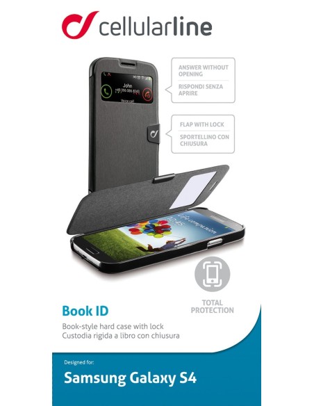Funda book id negra galaxy s4