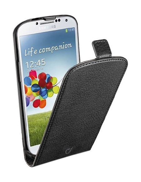 Cellular Line Flap - Funda para móvil Samsung Galaxy S4, negro
